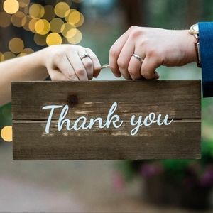 Rustic Thank You Handcrafted Sign